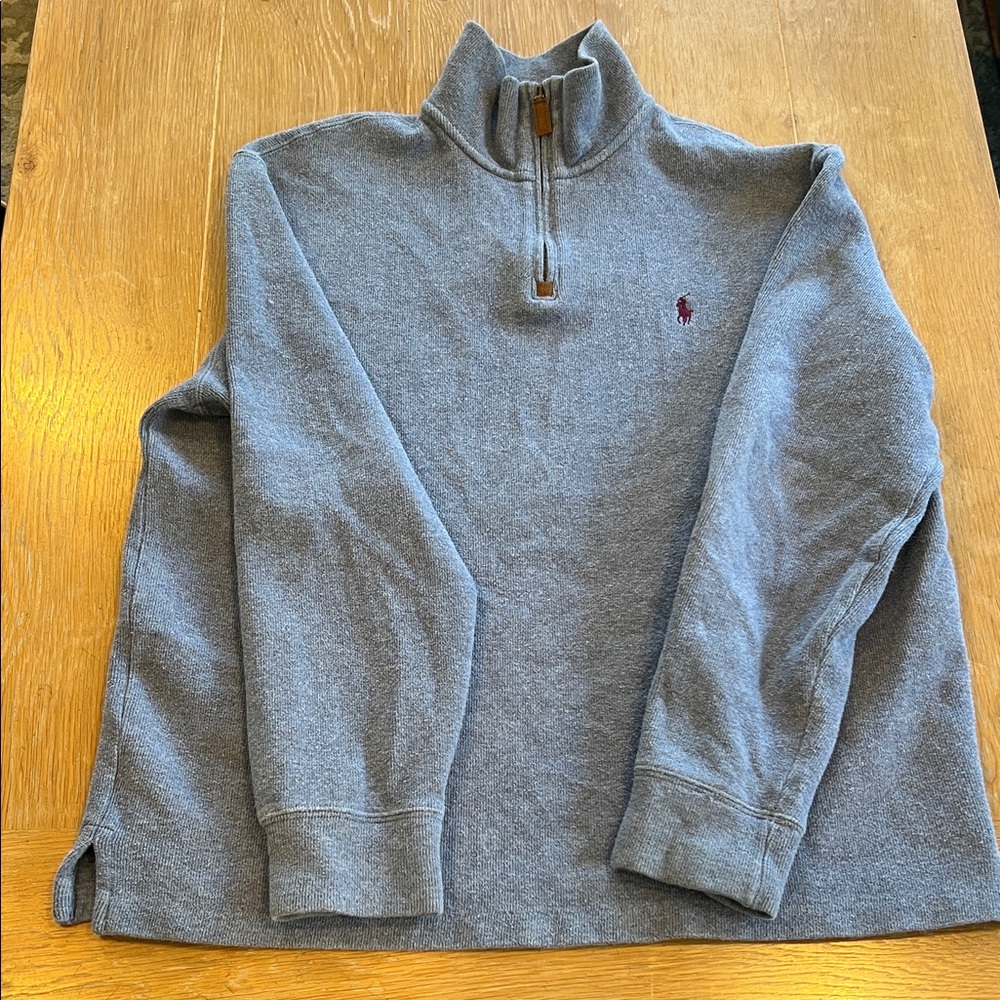 Polo by Ralph Lauren Blue-Gray Zip-Up Men's Sweater